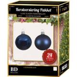 👉 Kerstbal active groen 24 Stuks mix glazen Kerstballen pakket donkergroen 6 en 8 cm