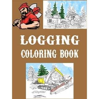 👉 Pencil engels jongens meisjes kinderen Logging Coloring Book: One Sided Pages - Adults Teens Boys Girls Kids -Colored Pencils Markers Stress Relieving Designs 9781698468594