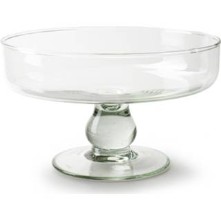 👉 Koekje transparante glas One Size transparant 2x stuks serveerschalen/taartschalen/plateaus van 19 cm en 11 hoog. Ideaal voor koekjes, snoepjes, bonbons 8720276881920