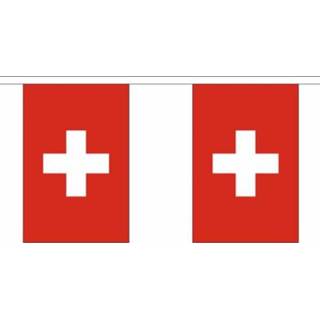 👉 Vlaggenlijn One Size meerkleurig 3x Buiten Zwitserland 3 meter - Zwitserse vlag Supporter feestartikelen Landen decoratie en versieringen 8720147779400