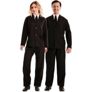 👉 Verkleedpak zwart polyester Color-Zwart Witbaard Tuxedo maat M/L 8423667150734