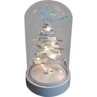 👉 Kerstboom wit hout glas One Size Color-Wit Peha kerststolp led 11 x 20 cm hout/glas 8712953707111