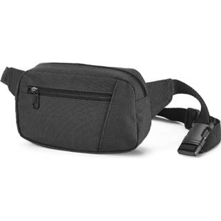 👉 Heuptas zwart zwarte One Size heuptasje/buideltasje voor volwassenen 21 x 12 cm - heuptassen/fanny pack op reis/onderweg 8720276640855