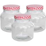 👉 Weckpot Set Van 3x Stuks Grote Inmaakpotten/weckpotten 2000 Ml Met Draaideksel - Weckpotten 8720576626764