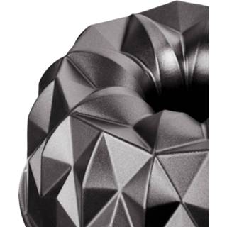 👉 Tulband bakvorm antraciet One Size zwart Geometrische rond 22 cm - Met anti-aanbak laag Springvormen voor o.a. cakes en 8720276816892