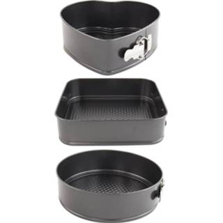 👉 Bakvorm Orange85 - 3 Stuks Rond Vierkant Hart Springvorm Taartvorm 8720663541666