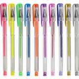 👉 Gelpen active 10x stuks neon en metallic gekleurde gelpennen