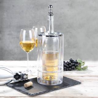 👉 Wijnkoeler transparant kunststof 23 cm - Champagnekoeler - Flessenkoeler