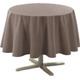 👉 Tafelkleed polyester Taupe Van Rond 180 Cm - Tafellakens 3574387204179