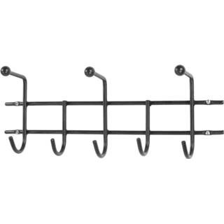 👉 Kapstok metaal zwart Donald 3-haaks 8712077108214