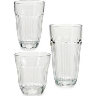 👉 Waterglas transparant glas Set van 18x stuks waterglazen/drinkglazen 230/300/365 ml