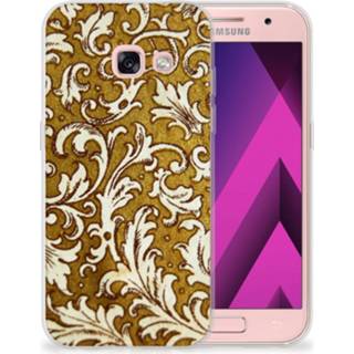 👉 Siliconen hoesje goud Samsung Galaxy A3 2017 Barok 8718894422458