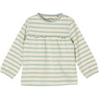 👉 S. Olive r Overhemd lange mouw aqua stripes