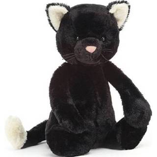 👉 Zwart active Jellycat knuffelpoes bashful black kitten - 31 cm