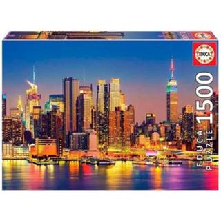 👉 Puzzel steden legpuzzels mannen Manhattan bij Nacht (1500 stukjes) 8412668184664