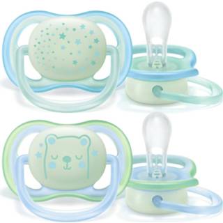 👉 Active blauw Philips Avent Ultra Air-Fopspeen Night 0-6 mnd met Opdruk 2 stuks 8710103901730