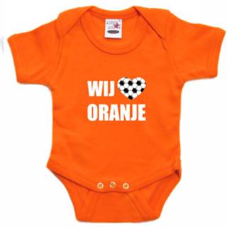 👉 Oranje fan romper voor babys - wij houden van oranje - Holland / Nederland supporter - EK/ WK romper / outfit