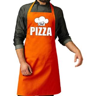 👉 Schort oranje One Size mannen Chef pizza / keukenschort voor heren - kookschorten keuken Koningsdag/ Nederland/ EK/ WK 8720576354698