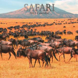 👉 Kalender One Size meerkleurig Dieren 2022 safari 30 cm incl. 2 zelfklevende ophanghaken - Maandkalenders/jaarkalenders Wandkalenders 8720576425824