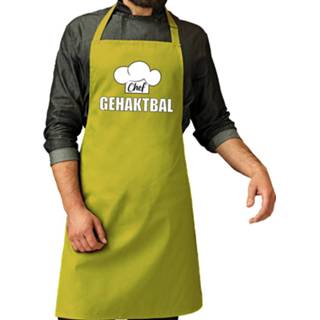👉 Schort geel mannen Master Chef Barbeque / Keukenschort Oker Heren - Feestschorten 8720147194852