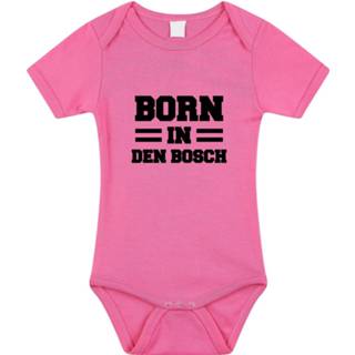 👉 Born in Den Bosch tekst baby rompertje roze meisjes - Kraamcadeau - Den Bosch geboren cadeau