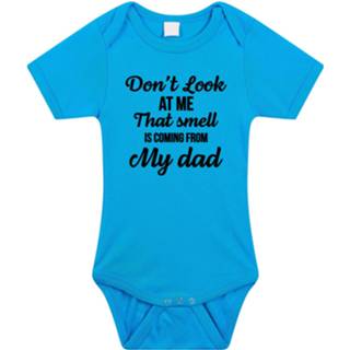 👉 That smell is from my dad tekst baby rompertje blauw jongens - Kraamcadeau/ aankondiging aanstaande vader