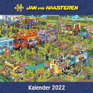 👉 Kalender One Size meerkleurig Cartoon 2022 Jan van Haasteren 30 cm incl. 2 zelfklevende ophanghaken - Maandkalenders/jaarkalenders Wandkalenders 8720576425121