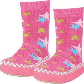 👉 Huisslof roze katoen Color-Roze meisjes Playshoes huissloffen Sterren maat 17/18 4010952378078
