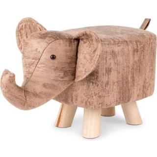Cozy Noxxiez krukje Olifant junior kunstleer hout bruin One Size Color-Bruin 491647 ch-tombv-491647p Kruk bruin kunstleer hout One Size Color-Bruin Cozy Noxxiez krukje Olifant 48 cm junior kunstleer/hout 8718274251913
