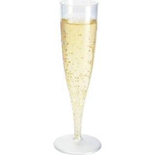 👉 Champagneglas transparant plastic One Size 30x Champagne glazen 19 cm - 135 ml herbruikbare champagneglazen 8720147498264