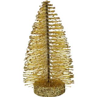 👉 Kerstboom goud kunststof One Size Color-Wit Peha 13 cm glitter 8712953701690