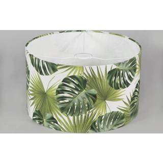 👉 Lampenkap One Size groen Katoenen 35/35/20 - Leaf 8718881066580