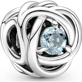 👉 Bedel blauw One Size array Pandora 790065C09 Aqua Blue Eternity Circle zilver-kristal lichtblauw 5700302964516