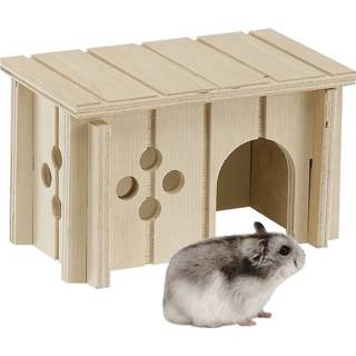 👉 Hamsterhuisje bruin hout One Size Color-Bruin Ferplast hamsterhuis SIN 12,5 x 7,5 7 cm lichtbruin 8010690041216