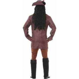 👉 Verkleedpak bruin polyester m Color-Bruin mannen Fiestas Guirca Piraat heren maat 8434077847015