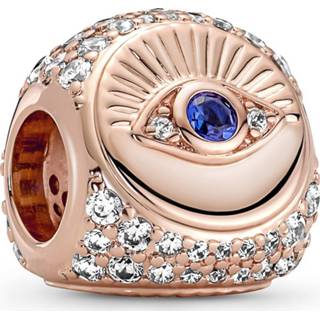 👉 Bedel wit blauw zilver One Size array Pandora 780101C01 Hamsa Eye and Feather rosekleurig-wit-blauw 5700302964448
