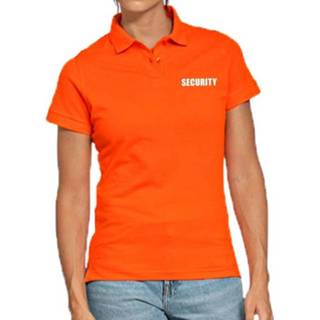 👉 Security poloshirt oranje voor dames - beveiliger polo t-shirt