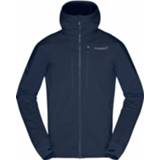 👉 Norrøna - Trollveggen Powerstretch Pro Zip Hood - Fleecevest maat XL, blauw