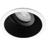 👉 Armatuur zwart wit aluminium Spot Gu10 - Pragmi Zano Pro Inbouw Rond Mat Zwart/wit Kantelbaar Ø93mm 6013923614654