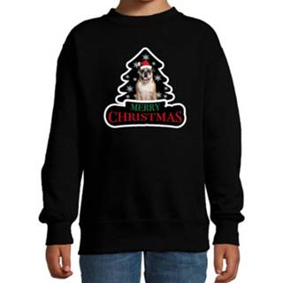 👉 Kerst trui zwart kinderen Dieren Kersttrui Britse Bulldog - Foute Honden Kerstsweater 7-8 Jaar (122/128) Truien Kind 8720576759097