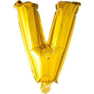 👉 Folieballon goud Globos Letter V 102 Cm 5712735005575