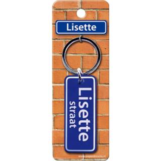 👉 Sleutelhanger blauw staal Paper Dreams Straatnaam Lisette 9 Cm 8716764120497
