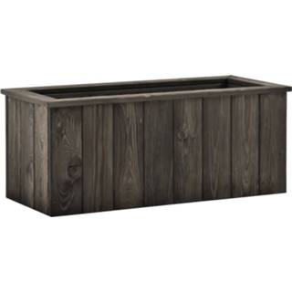 👉 Plantenbak grijs grenenhout Vidaxl Verhoogd 74x32x30 Cm Massief 8720286211588