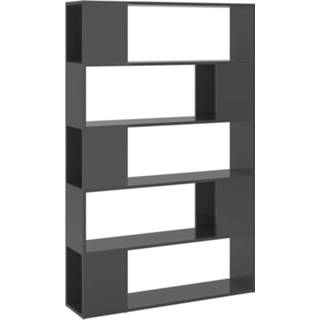 👉 Boekenkast grijs Vidaxl Boekenkast/kamerscherm Spaanplaat Hoogglans 8720286651612