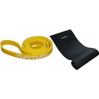 👉 Fitness set geel Tunturi - Weerstandsband Light Fitnessmat 160 Cm X 60 0,7 8720679640926
