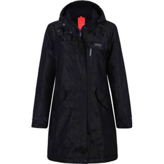 👉 Dingy Weather - Regenjas Jessica - Dames - Zwart Met Print - Maat L