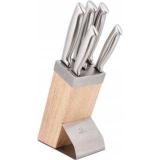 👉 Messenset Kinghoff 3461 - 6 Delige Met Houten Blok 5908287234611
