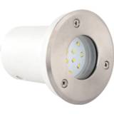 Grondspot wit RVS Led - Inbouw Rond 1.2w Waterdicht Ip67 Ø95mm 7445931738722