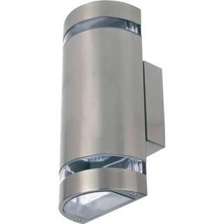 👉 Buitenlamp RVS chroom Led Tuinverlichting - Gardy 4 Wand Mat Gu10 Ovaal 7445931797705