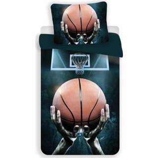 👉 Dekbedovertrek Basketbal -1-persoons - 140 X 200 + 70 90 Cm Multi 8592753021835